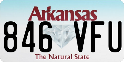 AR license plate 846VFU