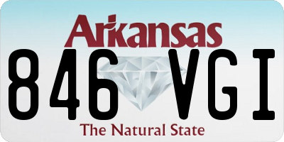 AR license plate 846VGI