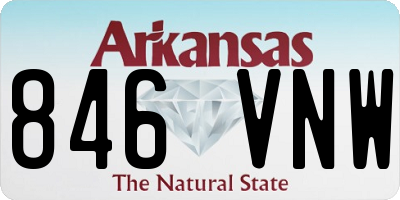 AR license plate 846VNW