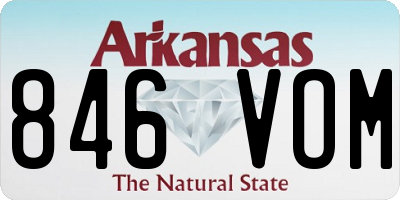 AR license plate 846VOM