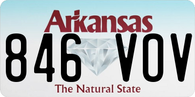 AR license plate 846VOV