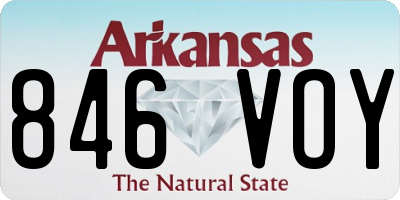 AR license plate 846VOY