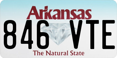 AR license plate 846VTE