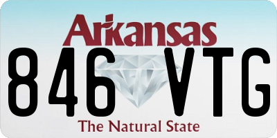 AR license plate 846VTG