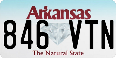 AR license plate 846VTN
