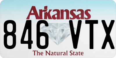 AR license plate 846VTX