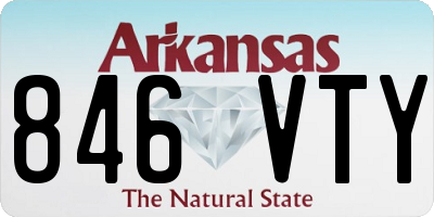 AR license plate 846VTY