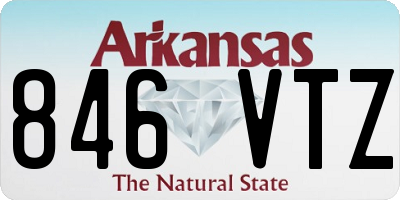 AR license plate 846VTZ