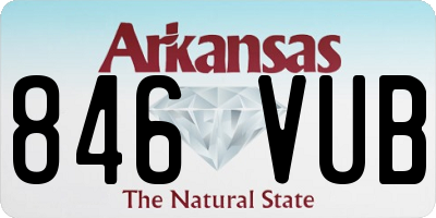 AR license plate 846VUB