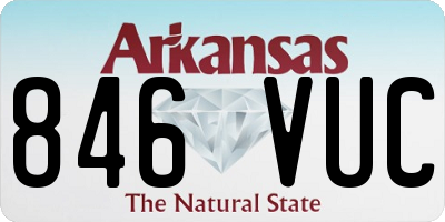 AR license plate 846VUC