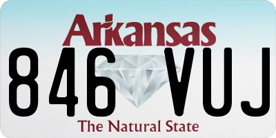 AR license plate 846VUJ