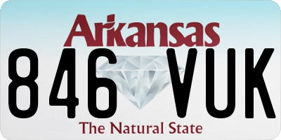 AR license plate 846VUK