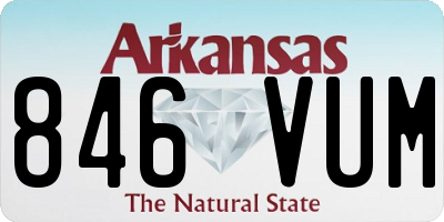 AR license plate 846VUM
