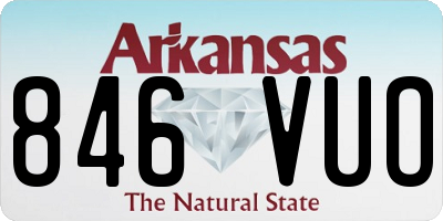 AR license plate 846VUO