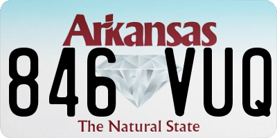 AR license plate 846VUQ
