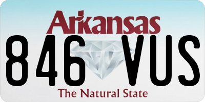 AR license plate 846VUS