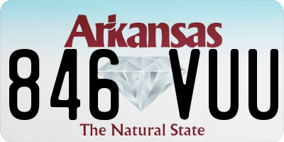 AR license plate 846VUU