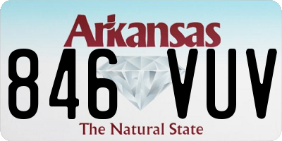 AR license plate 846VUV