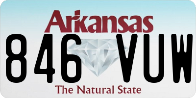AR license plate 846VUW