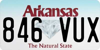 AR license plate 846VUX