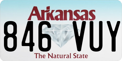 AR license plate 846VUY
