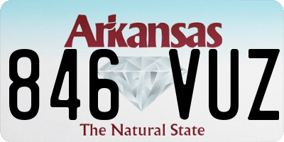 AR license plate 846VUZ