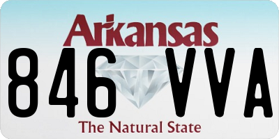 AR license plate 846VVA