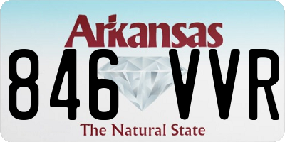 AR license plate 846VVR