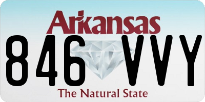 AR license plate 846VVY