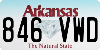 AR license plate 846VWD