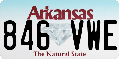 AR license plate 846VWE