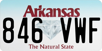 AR license plate 846VWF