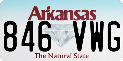 AR license plate 846VWG
