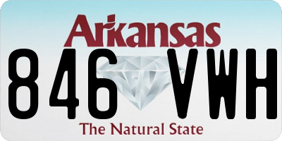 AR license plate 846VWH
