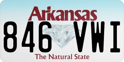 AR license plate 846VWI