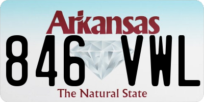 AR license plate 846VWL