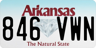 AR license plate 846VWN