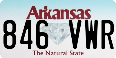 AR license plate 846VWR