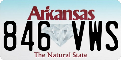 AR license plate 846VWS