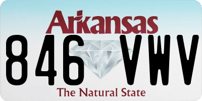 AR license plate 846VWV