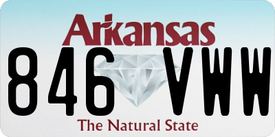 AR license plate 846VWW
