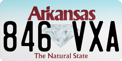 AR license plate 846VXA