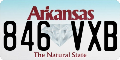 AR license plate 846VXB