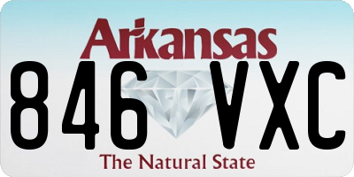 AR license plate 846VXC