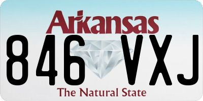 AR license plate 846VXJ