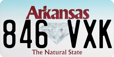 AR license plate 846VXK