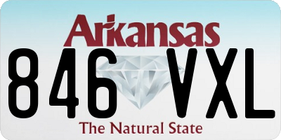 AR license plate 846VXL