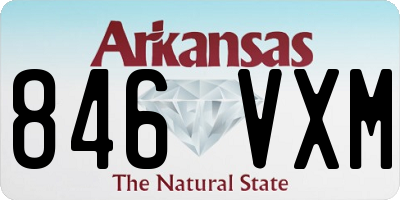 AR license plate 846VXM