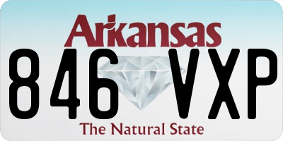 AR license plate 846VXP