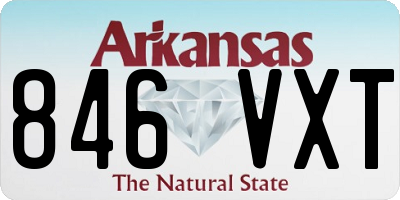 AR license plate 846VXT